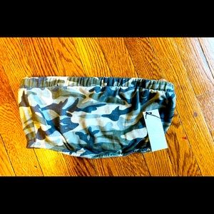 Camo Crop tube top